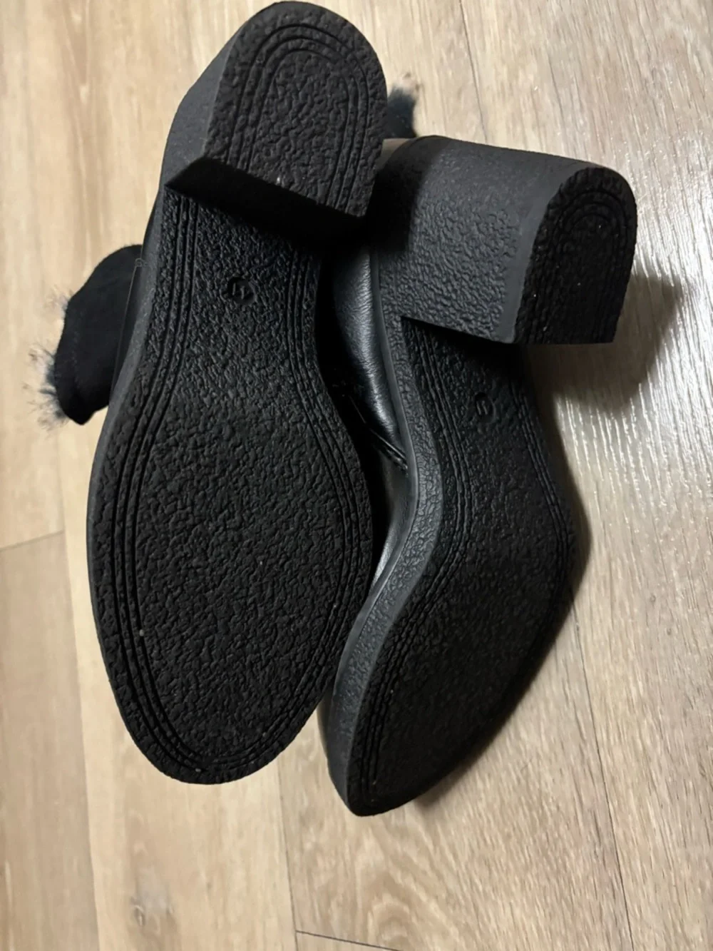 Black Faux-Fur Ankle‎ Winter Boots for Women